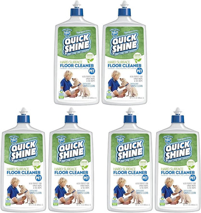 Quick Shine Hard Surface Pet Floor Cleaner 27 oz, 2Pk | Ready to Use, Removes Dirt, Streak Free, No Rinse | Hardwood, Laminate, Luxury Vinyl Plank LVT, & Tile | Safer for Kids, Pets & Our Environment