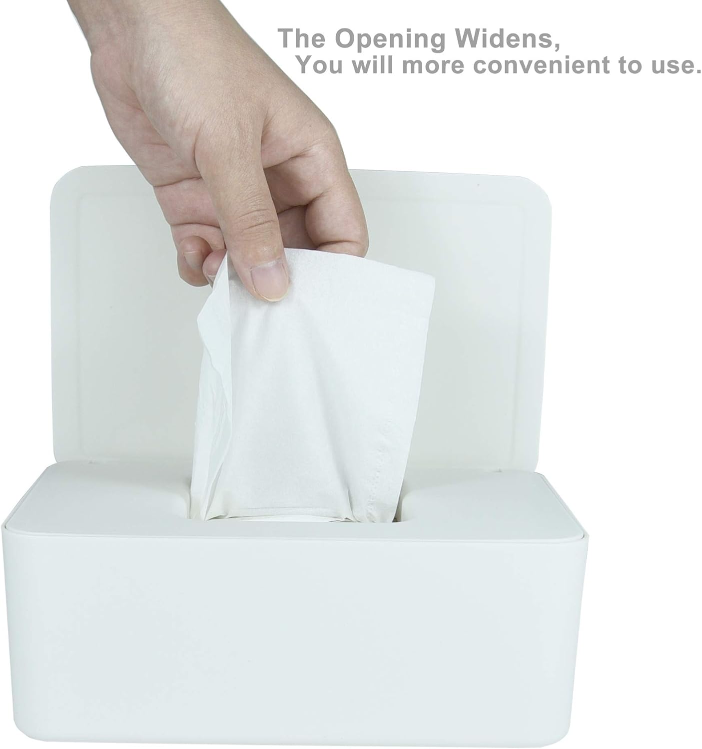 Diaper Wipes Dispenser, Tissue Storage Box Case, Wet Wipe Dispenser Holder with Lid for Home, Office, Cars (Pink)