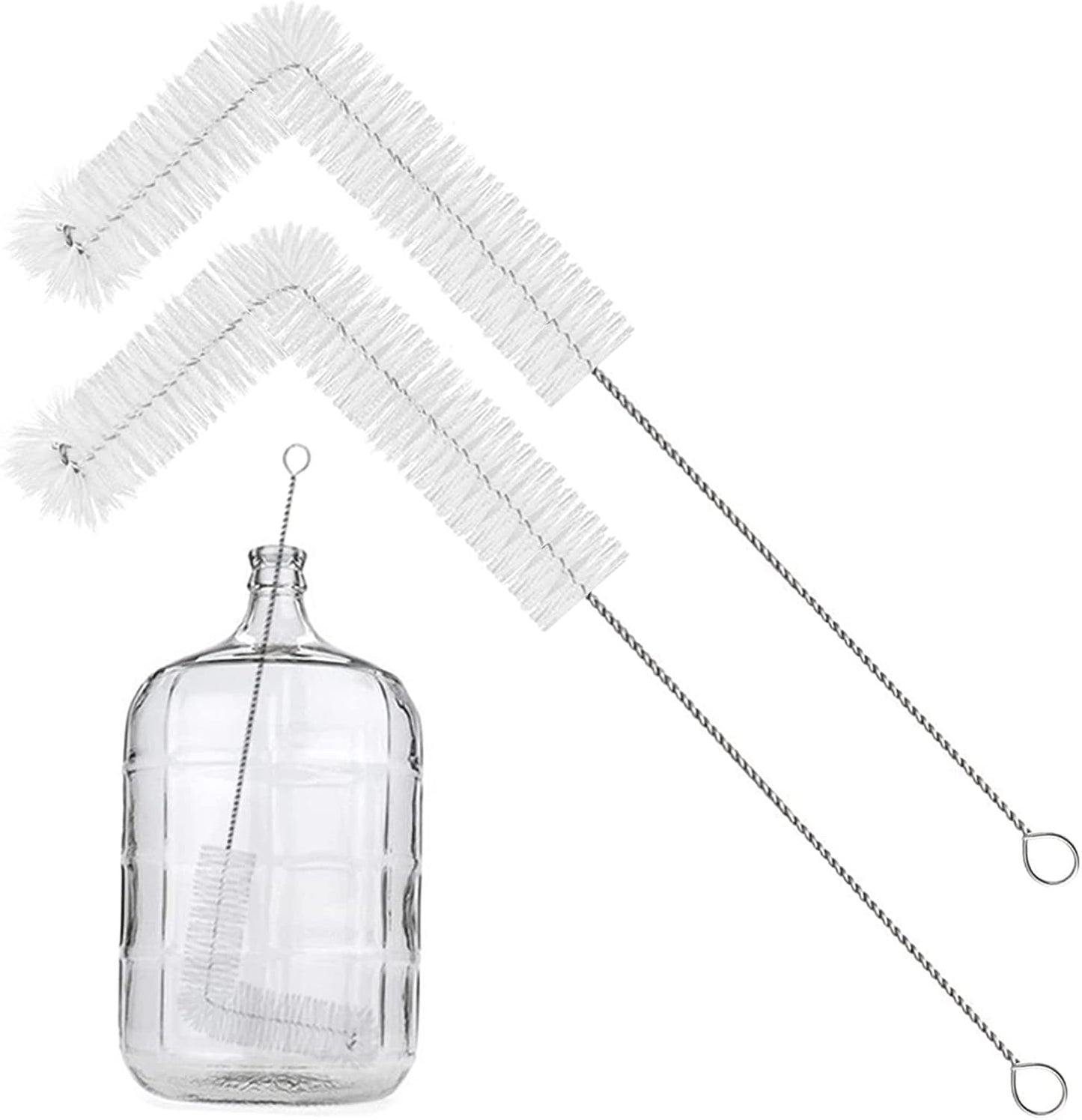 2 Pack 28inch Carboy Brush Carboy Cleaning Brush Carboy Bottle Brush Carboy Brushes for Cleaning Nylon 5 Gallon Carboy Brush for 3 5 6 6.5 Gallon Glass Carboys Corny Kegs Wine Making Home Brewing