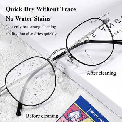 Pre-Moistened Lens Cleaning Wipes, 300 Pcs Cleaning Wipes for Glasses, Computer & Laptops Screens, Smart Phones, Optical Lens, Goggles, and Watch Screen l Quick-Dry and Scratch-Free