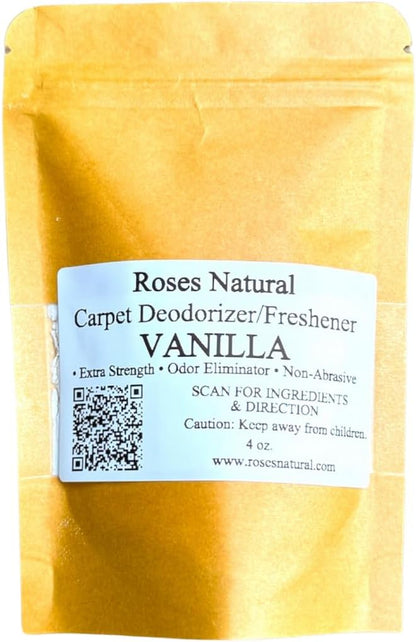 Carpet Deodorizer & Freshener, Pet & Kid-Friendly, Odor Eliminator (Vanilla, 4 oz)