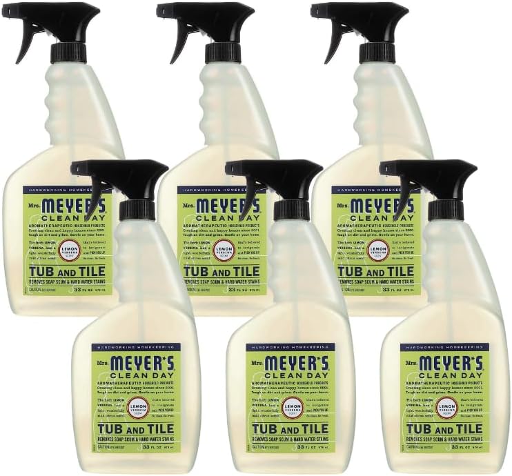 Mrs. Meyer's Tub and Tile Cleaner, Lemon Verbena - (Case of 6 - 33 fl oz)