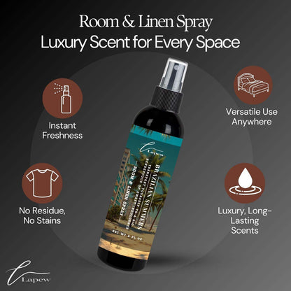 Lapew Room & Linen Spray | Fragrance Mist for Home, Car & Office | Fabric & Air Freshener | Neutralizing Mist | Made in USA | Cozy Cinnamon & Apple - Colors A