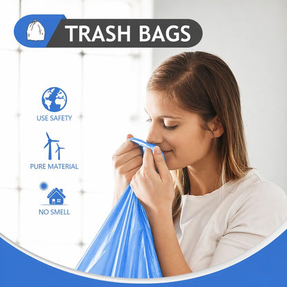 Teivio Small Trash Bags 4 Gallon 120 Counts Garbage Bags, Bathroom Trash Can Bin Liners, Small Plastic Bags for home office kitchen, fit 12-15 Liter, 3,3.5,4.5 Gal, Clear