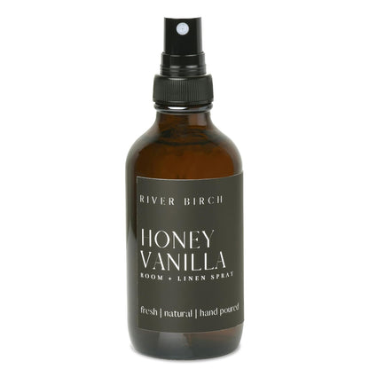 River Birch Luxury Linen and Room Spray - Home Signature Scent Balsam and Cedar Room Fragrance Spray - Fragrant Fresh Linen Air Freshener For Bedding - Handmade in Texas - 4 oz Glass Amber Bottle