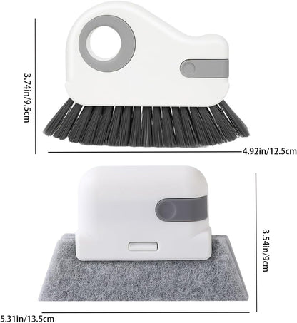 Window Track Cleaning Brush with Hidden Scraper for Sliding Door and Window Tracks, Shutters, Kitchen Sink Cleaning