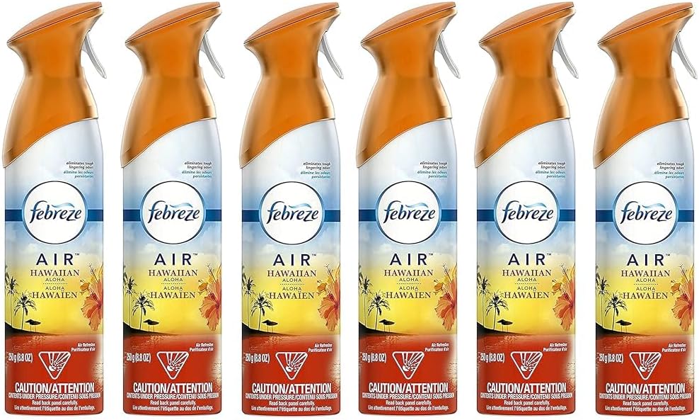 Febreze Air Mist Air Freshener Spray, Odor-Fighting Room Spray, Air Fresheners for Home and Bathroom and Kitchen, Aerosol Can, Mountain Scent, Purple, 8.8oz (Pack of 3)
