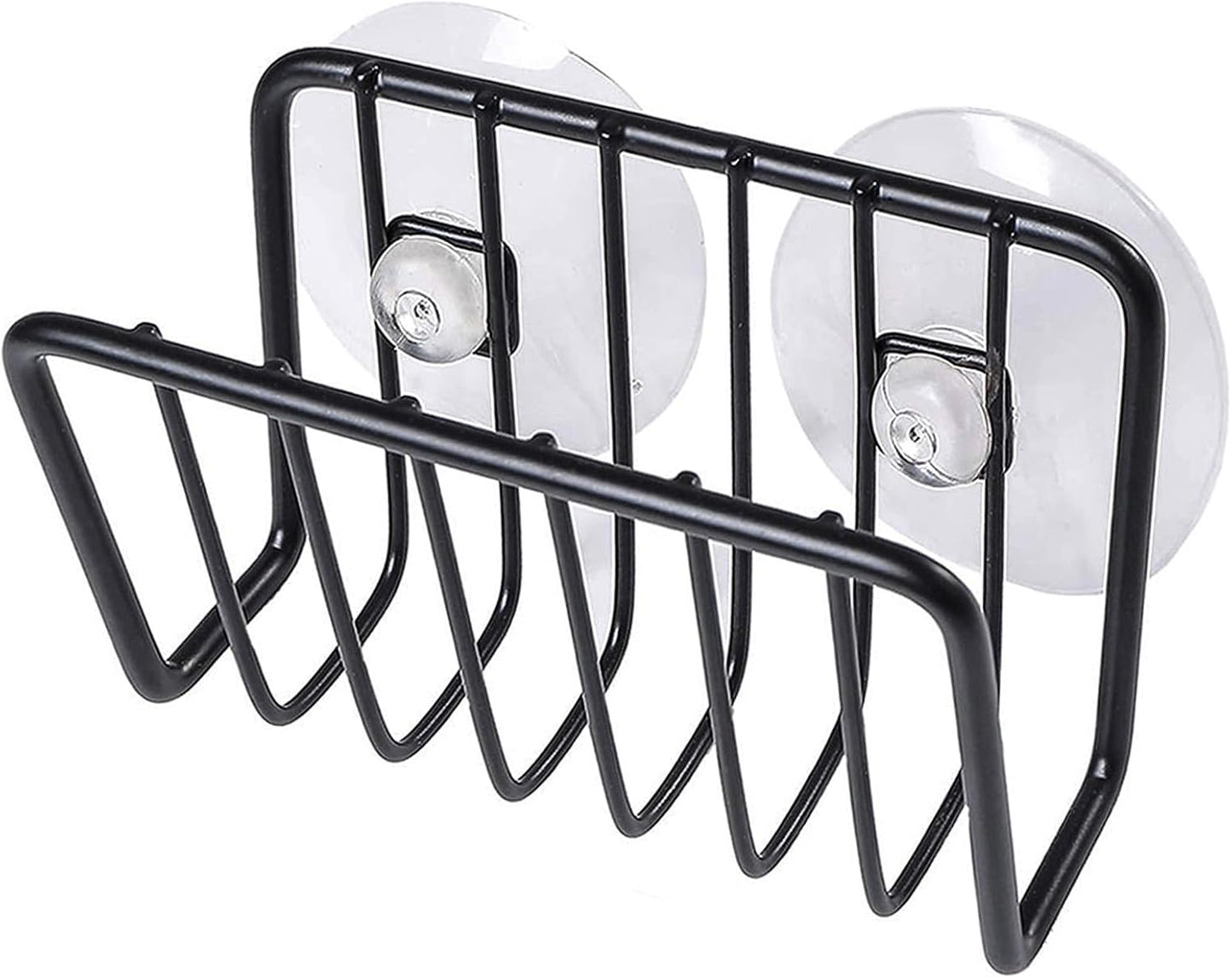 Toplife Sponge Holder for Kitchen Sink, Stainless Steel Suction Cup Sponge Caddy - Silver