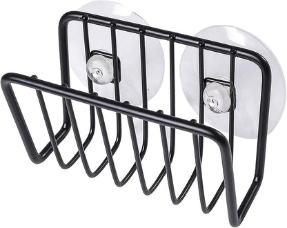 Toplife Sponge Holder for Kitchen Sink, Stainless Steel Suction Cup Sponge Caddy - Silver