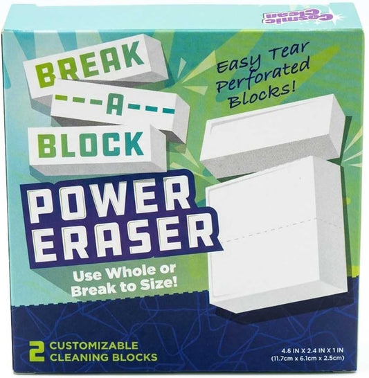 Melamine Cleaning Sponge (2-Pack) – Multi-Surface Eraser Sponge, Breakable Design for Longer Use, Removes Stains, Scuffs & Dirt on Kitchen, Bathroom, Walls, Shoes & More