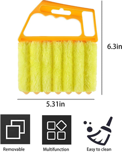 2 Pcs Blind Cleaner - Washable Window Blind Cleaner Duster Tool, Hand-Held Blind Duster for Wood Dlinds Mini Duster Brush Blind Dust Cleaner Venetian Shades Brush Window