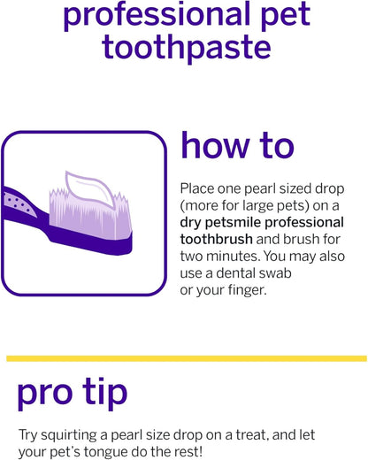 Petsmile Professional Pet Toothpaste for Cats & Dogs - VOHC Accepted Toothpaste - Clinically Proven to Control Plaque & Tartar Calprox Formula (London Broil, 4.2 Oz)