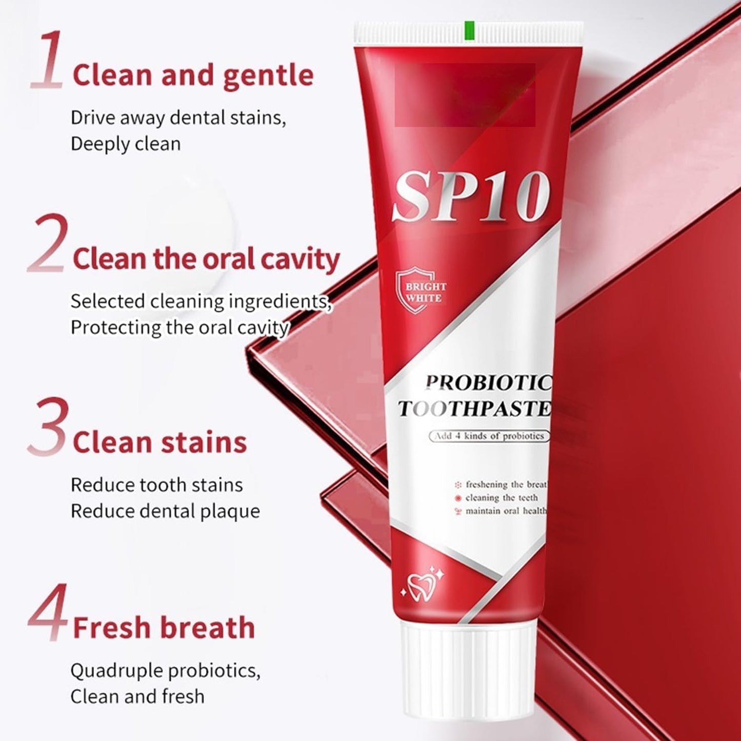 SP-10 Probiotic Toothpaste, SP-10 Ultra Whitening Deep Cleaning Care (2pcs)