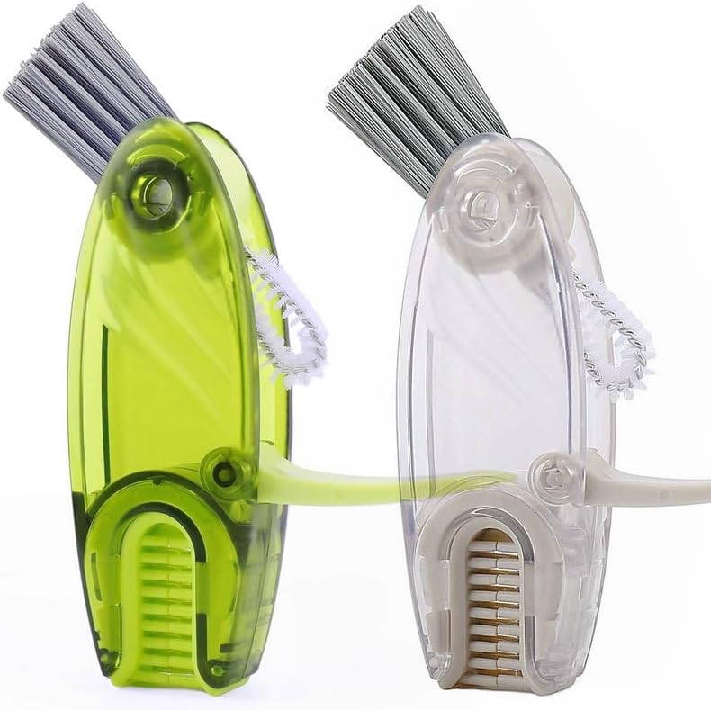 4 in 1 Cup Lid Cleaning Brush Set Multifunctional Bottle Brush Cleaner Tiny Bottle Cup Lid Brush Straw Cleaner Tools Mini Silicone Bottle Cup-Holder Cleaner with Hook Remover 1pc Bright Green