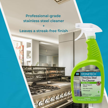 StoneTech® Stainless Steel Pro Cleaner, 24-Ounce (709mL), Spray Bottle