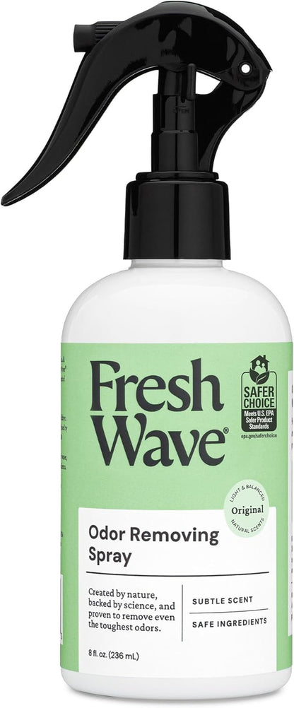 Fresh Wave Original Scent Odor Removing Spray, 8 fl. oz. | Pack of 2 | Odor Absorber for Home, Furniture, Fabrics & Trash | Safer Odor Relief