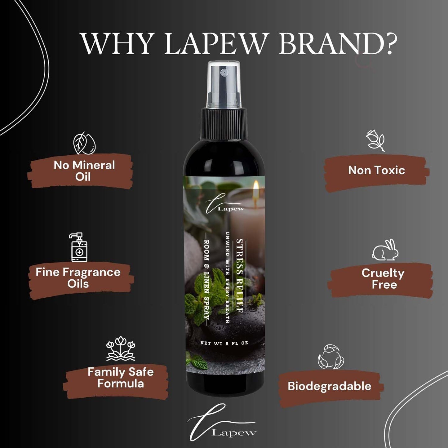 Lapew Room & Linen Spray | Fragrance Mist for Home, Car & Office | Fabric & Air Freshener | Neutralizing Mist | Made in USA | Cozy Cinnamon & Apple - Colors A