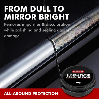 Metal Polish,Chrome Polish Effective Heavy Metal Polishing Compound for Car, Ideal for Car Detailing Supplies Professional Care's Copper Polish Paste - 1.76 Oz