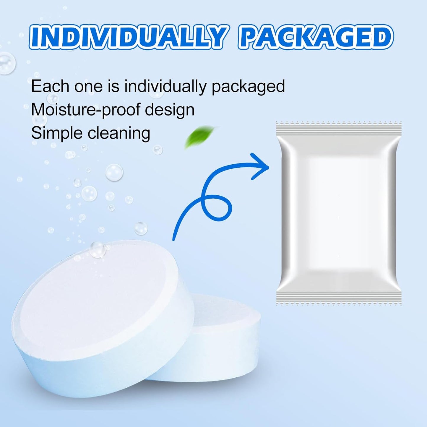 Automatic Toilet Cleaner Tablets–Powerful Bleach Action, Destroys Limescale & Eliminates Odors, Septic-Safe, Continuous Cleaning, Drop-In Tank , Simple and effective to use Works with Toilets-50 pack.