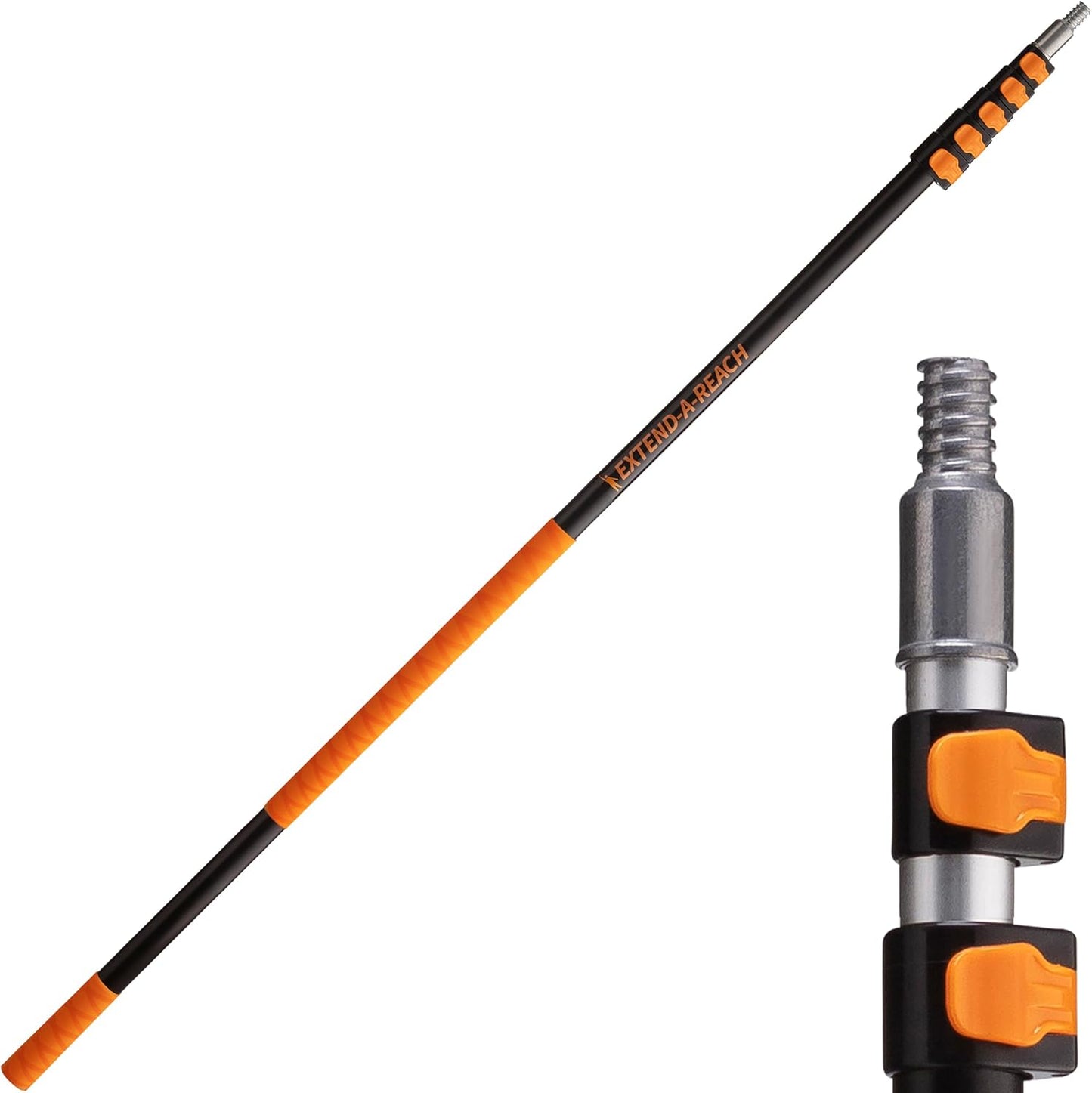 1.5-3 ft Long Paint Roller Extension Pole // Multi-Purpose Telescopic Extension Pole with Universal Twist-on Metal Tip // Lightweight & Sturdy Extendable Pole for Painting Dusting and Window Cleaning