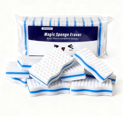 Magic Sponge Eraser,Tex-10 Scrub Melamine Sponges, Heavy Duty No Scratches (HD-PU-Durable 10-Pack)