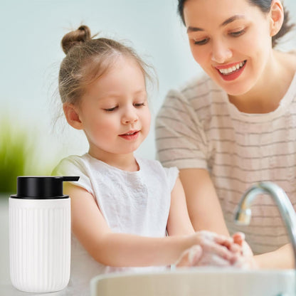 BosilunLife Dish Hand Soap Dispenser - Liquid Pump Soap Dispenser for Bathroom Decro 12oz Ceramic Kitchen Dish Dispenser with Rust-Proof Liquid Pump Modern Refillable Lotion Bottles