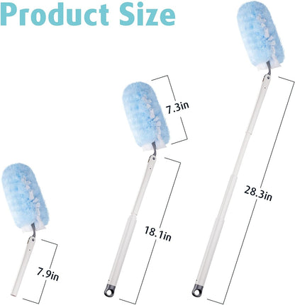 6 ft Extendable Duster Handle with 20 Refills, Compatible with Swiffer, Disposable Microfiber Dusting Pads for Home Cleaning, Ceiling, Fan, Window, Hard-to-Reach Areas