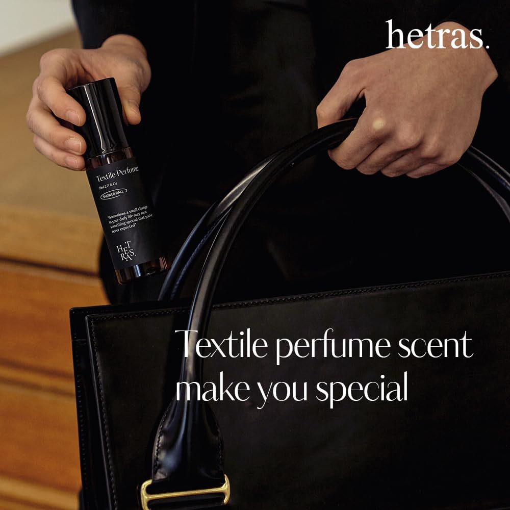 hetras Textile Perfume, England Cotton - Clean Breezy Scent, Long-Lasting Subtle Fragrance Wrinkle Release Spray, Wearable Scent, Travel-Size Linen Freshener, With Natural Essential Oils, 2.7 fl. oz.