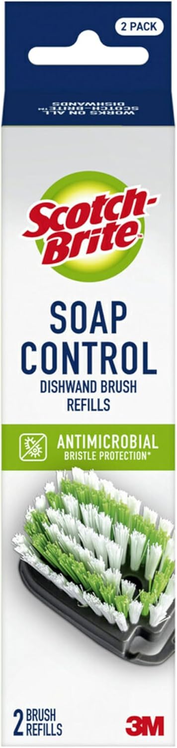 Scotch-Brite Advanced Soap Control Dishwand Brush Refill, 3 Pack