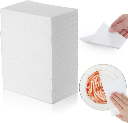 200 Pack Eraser Sheets Disposable Cleaning Sponge Thin Foam Sponge Nano White Eraser Wipes for Bathroom Kitchen Dish Furniture, Hard to Reach Places