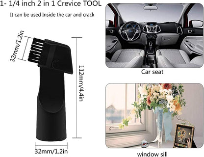 1 1/4 inch Vacuum Attachments Brushes Kit 1-1/4 inch 1-3/8 inch Vacuum Cleaner Accessories for 32mm and 35mm Standard Hose