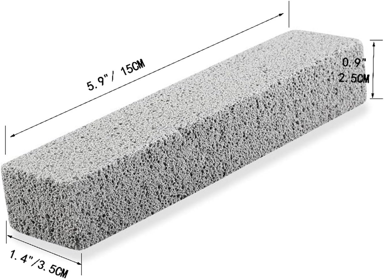 8 Pack Pumice Stone for Toilet Bowl Cleaning, Scouring Stick Remove Toilet Bowl Hard Water Rings, Calcium Buildup and Rust Suitable for Cleaning Toilet, Bathroom, Kitchen Sink, Grill（Gray
