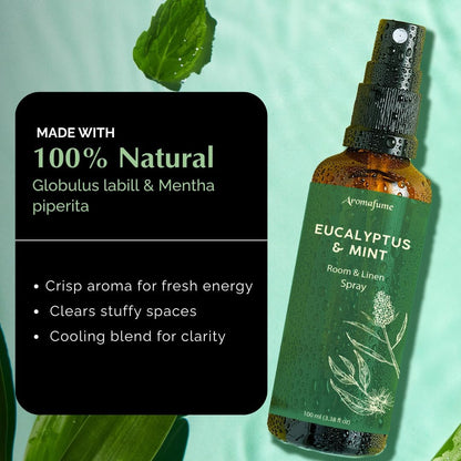 Vanilla Room, Linen & Pillow Spray by Aromafume | 100ml/3.38 fl oz | with Pure Vanilla Essential Oil | Aromatherapy Spray | Mist for Bedding, Fabrics