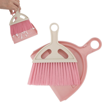 Mini Dustpan and Brush Set Portable Small Broom with Dust Pan Handheld Hangable Whisk Broom and Dust Pan for Home, Kitchen, Table, Office, Car 1 Pcs (Green)