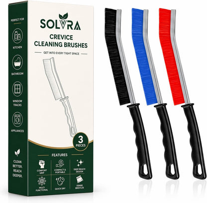 Crevice Cleaning Brush Set – 6Pcs Hard Bristle Cleaning Tools for Grout, Tile Floors, Gaps & Narrow Spaces – Small Grout Scrub Brush for Cleaning Bathroom, Shower, Window Tracks, Kitchen