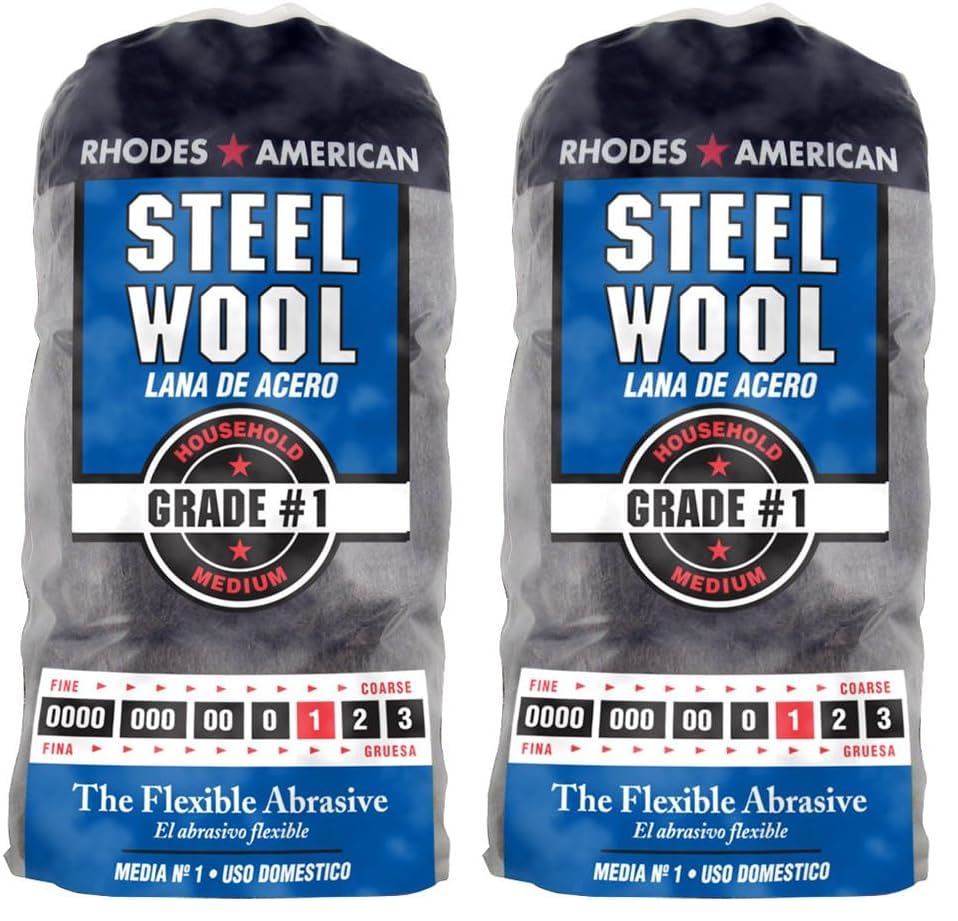 Homax - 33873210009 Steel Wool, Extra Fine Grade #000, 12 Pads