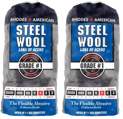 Homax - 33873210009 Steel Wool, Extra Fine Grade #000, 12 Pads