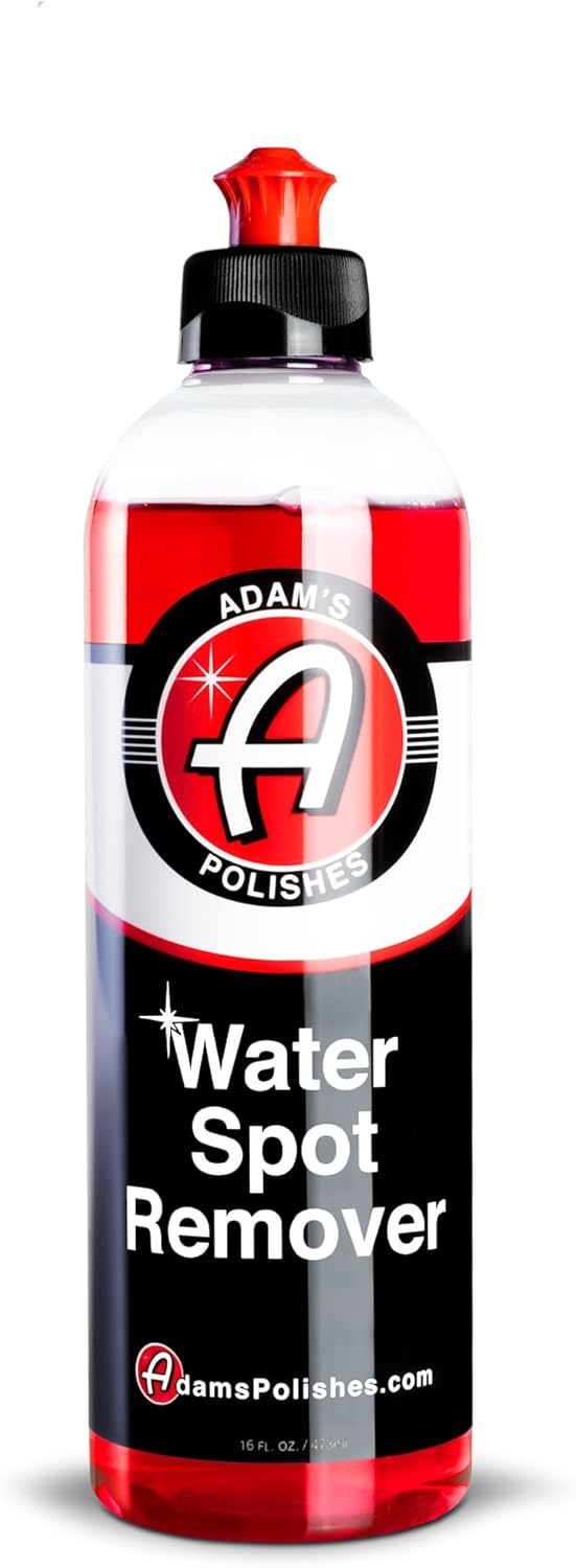 Adam's Polishes Water Spot Remover - Hard Water Stain for Glass, Shower Doors, Paint, Windows, Car Detailing | Calcium, Magnesium & Soap Scum Remover