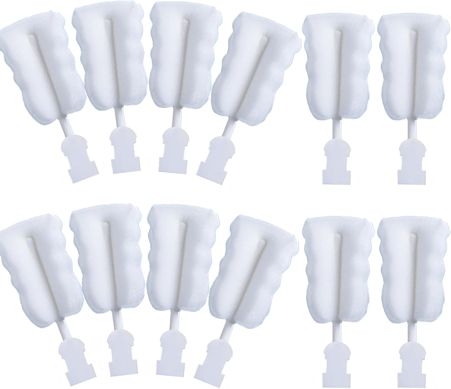 Bottle Brush Sponge Cup Brush Set with 4 Replacement Brush Head Portable Long Handle Water Bottle Cleaner Brush, for Baby Bottles Vacuum Flasks (4 Brushes + 4 Heads)