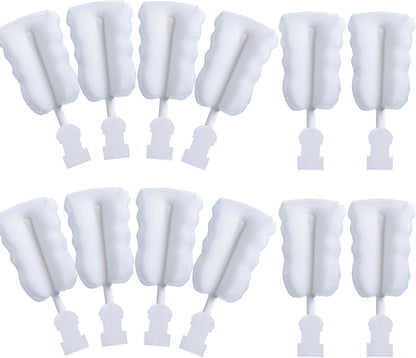 Bottle Brush Sponge Cup Brush Set with 4 Replacement Brush Head Portable Long Handle Water Bottle Cleaner Brush, for Baby Bottles Vacuum Flasks (4 Brushes + 4 Heads)