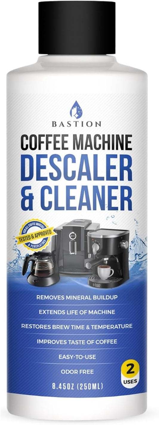 Descaling Powder Solution (6-Uses) Coffee Machine Descaler Cleaner | Compatible with Breville Keurig Nespresso Delonghi Ninja | To Descale Automatic Coffee Pots & Makers & Espresso Machines