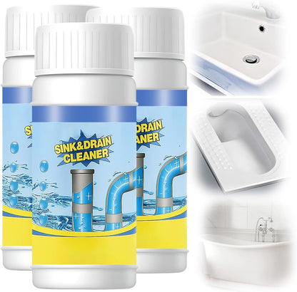 Sink and Drain Cleaner, Pipeline Dredging Agent, Sink and Drain Cleaner Powder, Multi-functional Fast-Acting Pipe Dredging Agent for Kitchen and Toilet Pipeline (2pcs)