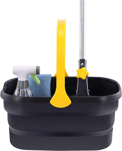 Yocada Collapsible Plastic Bucket Mop Bucket 10L (2.6Gallon) Cleaning Washing Basket for Sponge&Flat&Cotton Mop Cleaning Washing