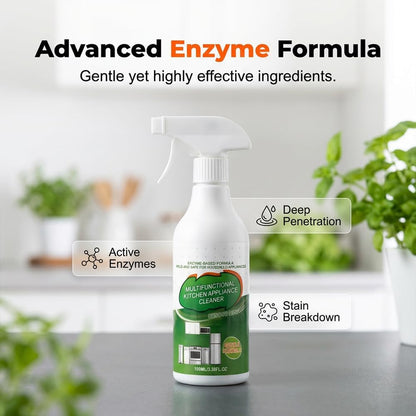 Kitchen Cleaner Spray, Heavy Duty Oil Stain Remover, Multi-Purpose Household Cleaner for Cooktop, Oven, Stove, Range Hood, Fast Grease Cleaning, 100ml/3.38 Fl.Oz (2)