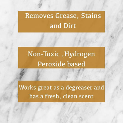 Oxy Countertop Cleaner, Marble, Granite, Stone, Safe for daily use (1 quart 32 oz.) with 2 Microfiber towels kit