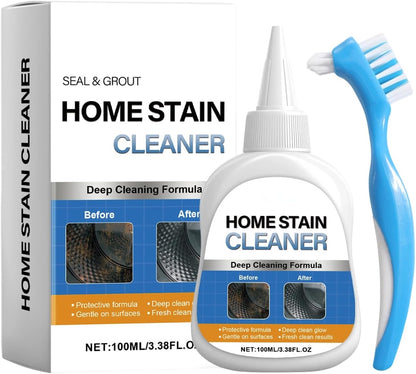 Home Stain Cleaner Gel,Mold Stain Remover,All-Purpose Gel with Brush Deep Cleaning gel for Tile Gaps, Washing Machine Seals, Fridge Rubber, Wall & Shower Stains