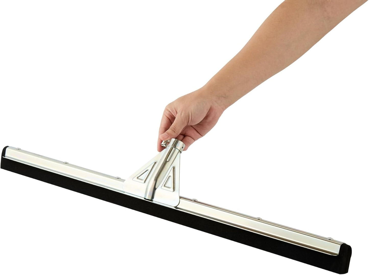 Restaurantware-SQUEEGEE ONLY: Clean Tek Professional 29.92 Inch Floor Squeegee, 1 Broom With Double Rubber Blade - Handle Sold Separately, Heavy-Duty, Steel Wiper For Concrete Floor