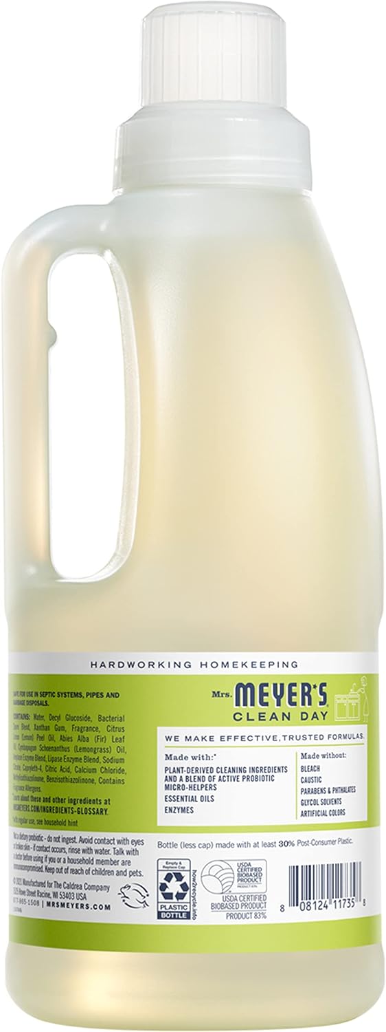MRS. MEYER'S CLEAN DAY Probiotic Drain Maintenance Liquid, Lavender, Freshens Disposals and Drains, 32 Fl Oz