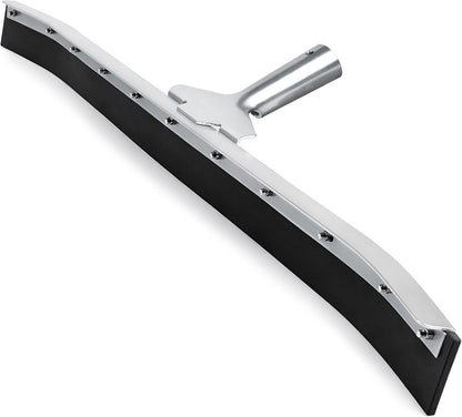 DSV Standard Curved Floor Squeegee 24’’, Rubber Blade Garage Squeegee, Taper Pole Connection - Handle Sold Separately for Tiles, Concrete and Asphalt
