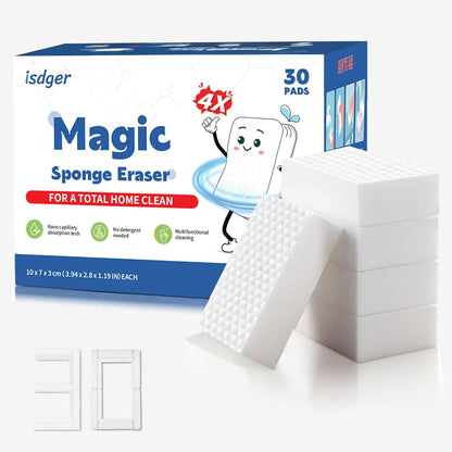 Glass Cooktop Cleaner Sponge, 10 Pack GRS Certified Stove Top Cleaner 2X Density Magic Melamine Sponge Eraser, Extra Durable & Long Lasting, for Kitchen Glass Marble Ceramics Top Daily Cleaning